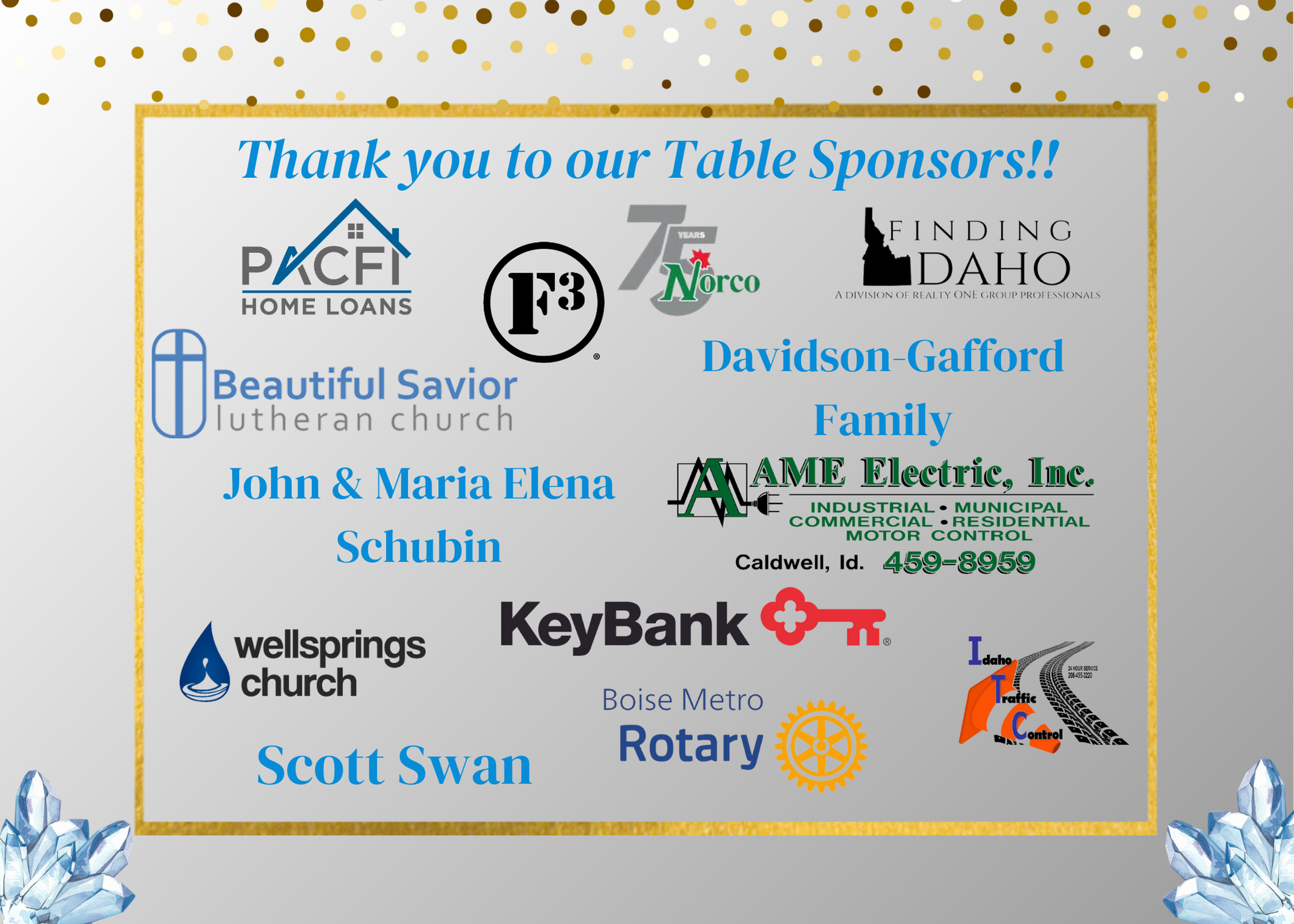 Table Sponsors (8)